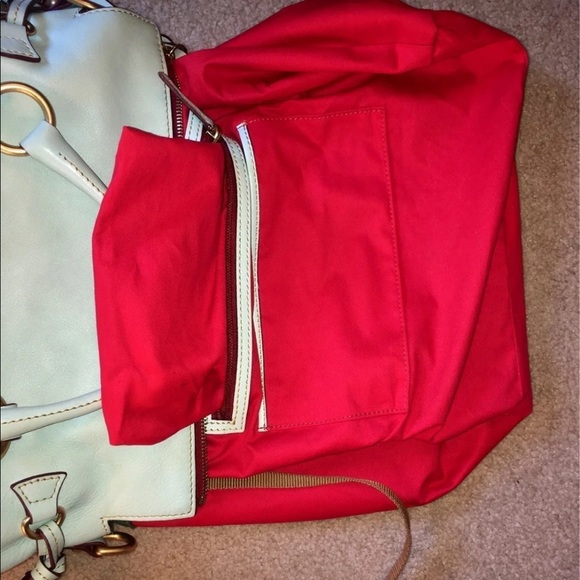 Dooney & Bourke large Florentine satchel in Aqua with strap - Picture 8 of 12